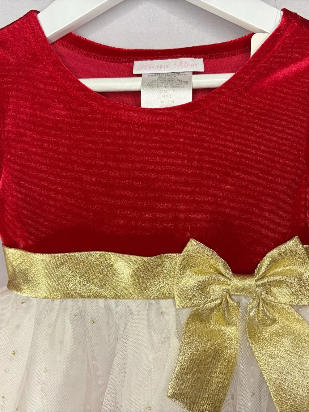 Beautiful Bonnie Baby holiday dress in size 18 Months. EUC